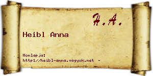 Heibl Anna névjegykártya