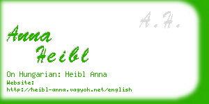 anna heibl business card